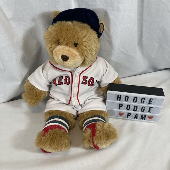 Build A Bear Boston Red Sox Uniform Jersey Pants Socks Hat 17 Inches Teddy Gift - Picture 10 of 11